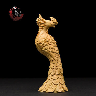 小葉黃楊木雕精品 創(chuàng)意實木動物孔雀的工藝魅力與鑒賞